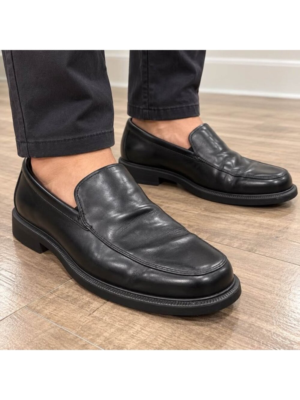 Rockport Dressports H2O Waterproof Black Leather Loafers Men’s 9.5M